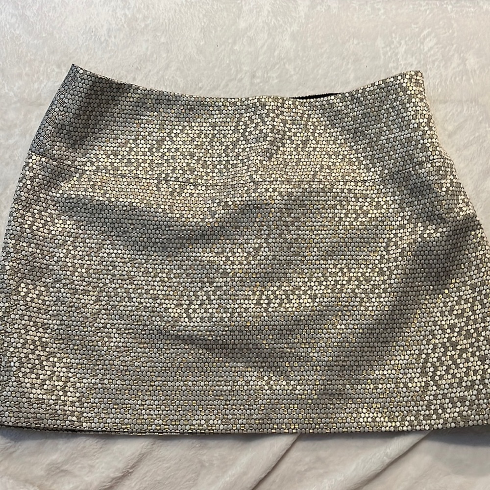 Express good shimmer mini skirt. Perfect for NYE